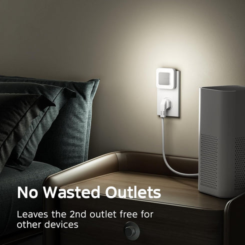 Wall,5000K Hallway/Stairway/Bathroom/Bedroom/Kitchen,2 Packs Midea Night Lights Plug Into Night Light with Dusk to Dawn