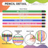 Sabary 48 Pcs Motivational Pencils Inspirational Silicone Bracelets Set Mood Pencil Motivational Quote Rubber Wristbands for Kids Teens Christmas Classroom Gifts for Students (Colorful Background)