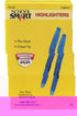 School Smart Pack of 12 Highlighters, Pen Style, Chisel Tip, Blue