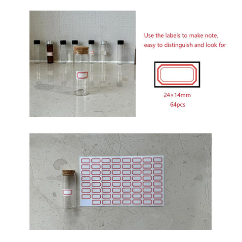 24PCS 40ml Glass Test Tubes with Cork Stoppers, 30 x 80mm Liquid Sample Vial for Bath Salt, Candy Storage