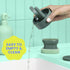 1 Brite by Scotch-Brite Palm Scrubber with Drain + Dry Stand, Household and Kitchen Sponge for Washing Dishes