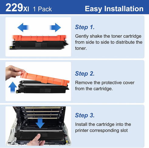 TN229XL Black Toner Cartridge Replacement for Brother Printers - 1 Pack