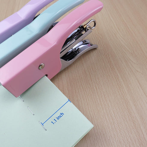 Small Hand-held Stapler Set (Mint Green) with 15 Sheet Capacity, 750Pcs Staples & Staple Remover for Office, School,