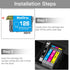 BeOne Remanufactured Ink Cartridges Replacement for Epson T126 126 for Workforce 60 435 520 545 630 633 635 645 840 845