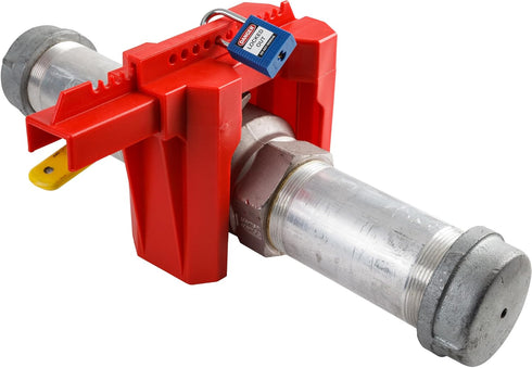 BS08A-RD 2"-8" Brady - Prinzing Ball Valve Lockout, Large, for Outside Pipe Diameter, Red