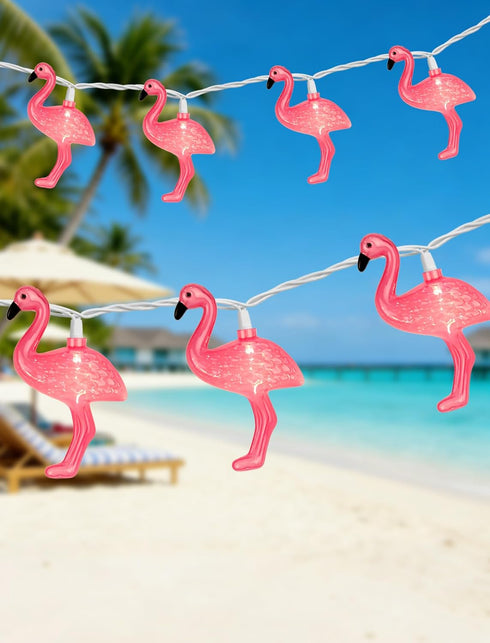 Hobbynors 12FT 20 LED Flamingo String Lights - UL Certified Plug-in Pink Fairy