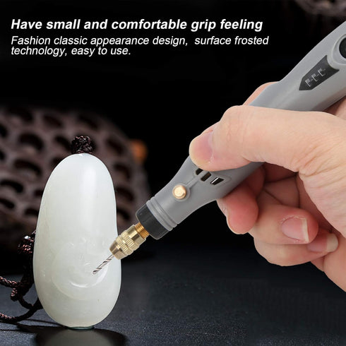Cordless Rotary Tool Kit, Electric Mini Grinder Drill Set with 3 Gear RPM, 0.5-3.5mm Clamping Range, Multi Purpose Rechargeable Polishing Machine for Engraving, Grinding, Trimming by Pavv