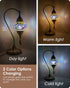 Yarra-Decor Turkish Moroccan Mosaic Table Lamp with Bronze Base, Handmade Tiffany Mosaic Glass Bedside Lamps