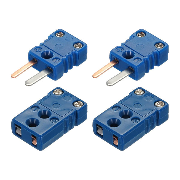 MECCANIXITY T Type Thermocouple Wire Connectors Female Male Plug Adapter for Sensor Probe
