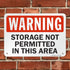 SmartSign "Warning - Storage Not Permitted In This Area" Sign | 7" x 10" Plastic