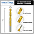 Tools 1/2 Inch Reduced Shank Drill Bit, 1/2" 3-Flat Shank, High Speed Steel with Titanium Coating for Steel, Iron, Wood