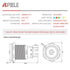 APIELE 19mm Latching Push Button Switch, 3/4" 12V Power Symbol Car Metal with Socket Plug, 1NO1NC SPDT ON/Off, Red