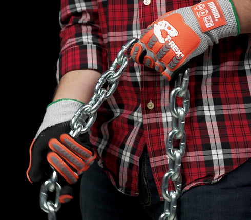 MAGID T-REX Flex Series Ultra-Lightweight Impact Gloves, Foam Nitrile Palm Coating Size 8/M
