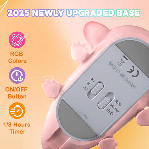 1/3 Dimmable LOVERUIS Cute Night Light for Kids Axolotl Night-Light Baby Girl Squishy NightLight Hour Timer Light