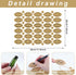 Pajean 10 Sheet Apothecary Oval Oil Bottle Labels - Weatherproof Vintage Kraft Look with Round Cap Stickers for Bottles