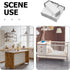 4pcs 12cm Operitacx Adjustable Furniture Legs for Cabinet and Sofa, White Square Metal Support Feet, Height Extension
