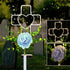 16 Inch Solar Cross Garden Stake Lights with 1 Artificial Flower, Metal Garden Art for Patio Lawn Decor