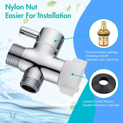 Set BARROCK Chrome Handheld Bidet Sprayer for Toilet,Stainless Steel Baby Cloth Diaper Jet Spray Kit,Bathroom Toilet