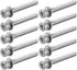 uxcell M4 x 35mm Stainless Steel Hex Socket Head Cap Screws, 10pcs with Spring Washer and Plain Washers
