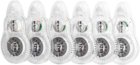M&G 6 Pack 39FT Long Correction Tape Set, 72M/234FT White Out Correction Tape Clear Writing with No Drying Time for Office School Supplies Student 1/5 Inch X 32.8 Ft/Pack by M&G