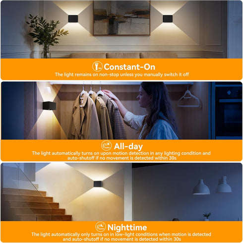 Light,5000mAh Light,3CCT Dimmable Aialun Battery Operated Motion Sensor Wall Rechargeable Wall Sconce Wireless Cabinet