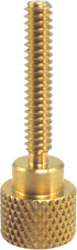 10 Pack Solid Brass Diamond Knurled Thumb Screws Knobs, 6-32 x 3/4 Inch Threads, Right-Hand Threads