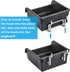 Pegboard Bins with Hooks and Labels - 10 Packs for Organizing Accessories, Black