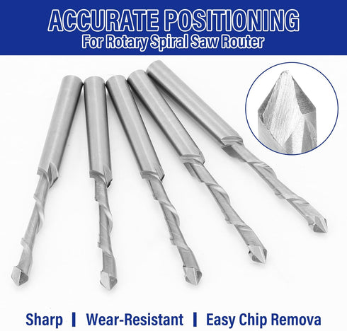 10 3/16 M2 Tondiamo Pcs Drywall Router Bits Drywall Rotor Tips High Speed Steel Cutting Bit Downward Router Cutout
