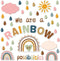Boho Rainbow Bulletin Board Set, We are A Rainbow of Possibilities Cutouts for Birthday Party School Decor