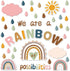 Boho Rainbow Bulletin Board Set, We are A Rainbow of Possibilities Cutouts for Birthday Party School Decor