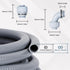 Neoaider 3/4 Inch 25FT 5 5 Liquid Tight Conduit and Connector Kit, Flexible Non Metallic Electrical Conduit