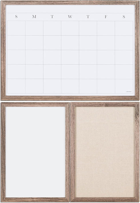U Brands Rustic Wood Frame Decor Organization Center Kit (4835U00-01)