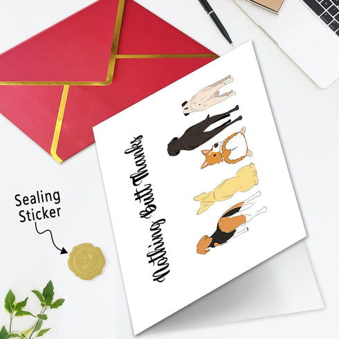 Funny Dog-Themed Thank You Card - Cute Gift for Friends and Family