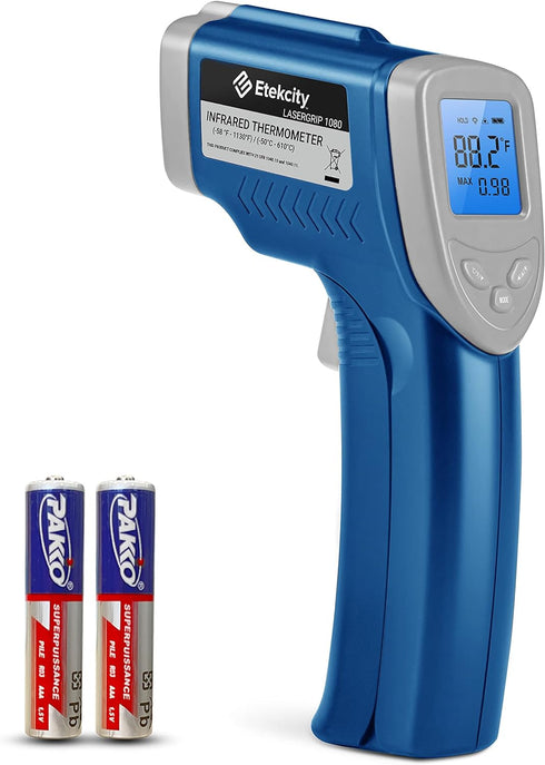 Etekcity Infrared Thermometer 1080, Laser IR Surface Tool for Cooking, Meat, Griddle, Grill, HVAC, -58°F to 1130°F, Blue