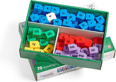 hand2mind Reading Rods Phonics Word-Building, Word Building Activities, Spelling Toys, Montessori Alphabet Letters