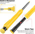 Hiboom Solid Carpenter Pencil Set with 7 Refills, Built-in Sharpener for Woodworking, Design Patent (Yellow)