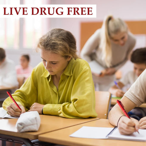 Cholemy 150 Pcs Red Ribbon Week Pen, Black Ink Retractable Ballpoint Pens for Red Ribbon Awareness Supplies, Charity