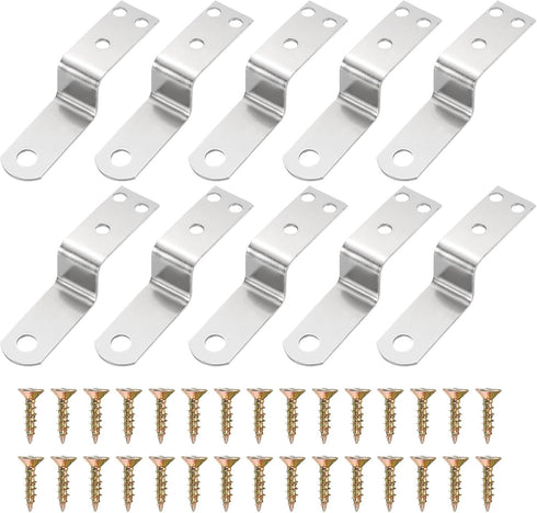 uxcell 10 Pcs Z Shape Corner Bracket, 0.7 Inch Right Angle Picture