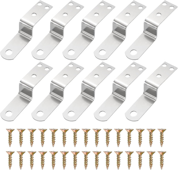 uxcell 10 Pcs Z Shape Corner Bracket, 0.7 Inch Right Angle Picture