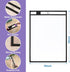 Nezyo 50 Pieces Clear Dry Erase Pockets Reusable Plastic Sleeves Teacher Supplies for Classroom (Black)