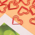 Heart Paper Clips, 12 Pieces Small Creative Cute Paperclips for Document Organizing, Office School Use