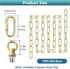 2 Pack 10 66 garini Feet Gold Light Fixture Chain, Adjustable Metal Pendant Chandelier Chain Extension with Detachable