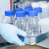 YOKIVE 2 Pcs Plastic Reagent Bottle, 300ml Cylindrical Container with Screw Cap for Laboratory Chemistry