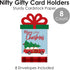 Set 8 Big Dot of Happiness Merry Little Christmas Tree - Red Car Christmas Party Money and Gift Card Sleeves - Nifty