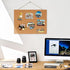 Frameless Cork Board, 16" x 12" Magnetic Bulletin Board with 8 Magnets and 10 Pushpins