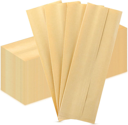 200 Pcs Kraft Paper Bags, Kraft Churro Bags, Grease Resistant Silverware Sleeves for Utensils, Cutlery, Cookies,