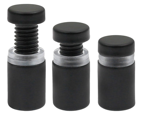 Luomorgo 24 Pcs 1/2" x 0.78" Stainless Steel Standoff Screws for Wall Sign Mounting Hardware, Black