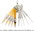 Set Inch 1-Pack BAZIC Products Geometry Math Compass w/Scale-Arm, Nickel Plated Metal Ball & HB Wood Pencil