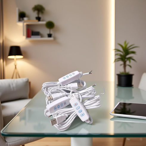 Myuiao 1Pcs Dimmer DC5V Dimming Bulbs/Lamps,USB-Powered White USB LED Extension Cable,On/Off Switch and Controller