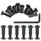 100 Sets M6x25mm Black Furniture Nut Bolt Binding Screw Socket Cover Bolt Fastener Connector Hexagon Socket Drive for